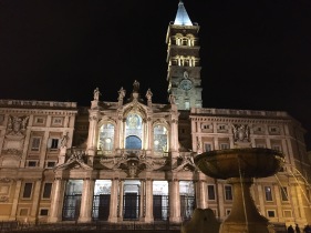 We took a late night stroll around Rome. Basilica Papale di Santa Maria Maggiore