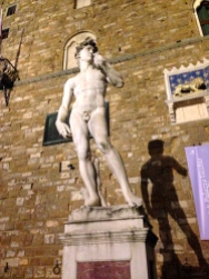 a replica of Michelangelo's David