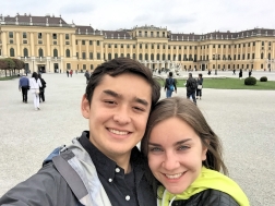 Matt and I in front of Vienna's Schönbrunn Palace, the imperial summer residence for the Habsburg monarchs