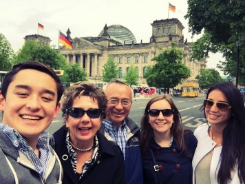 in front of the Reichstag (Germany's federal government building)