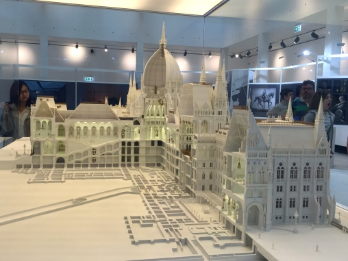 scale model of the parliament building